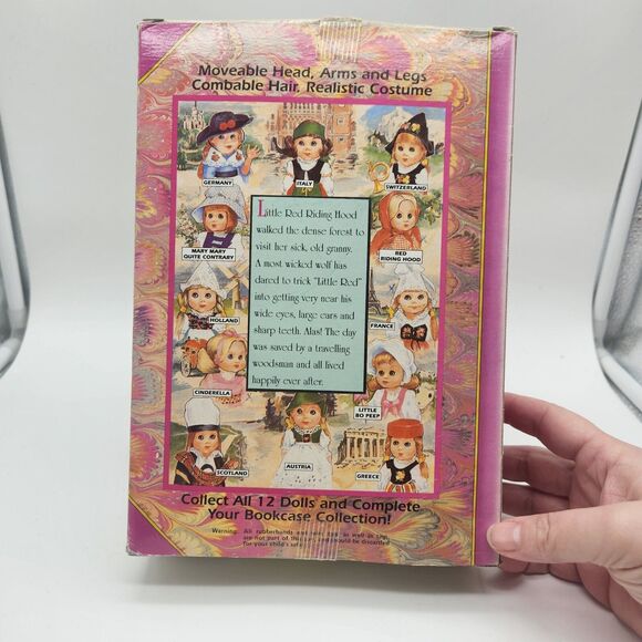 Vintage The New Bright Bookcase Collection Doll Figure Red Riding Hood - Picture 3 of 4